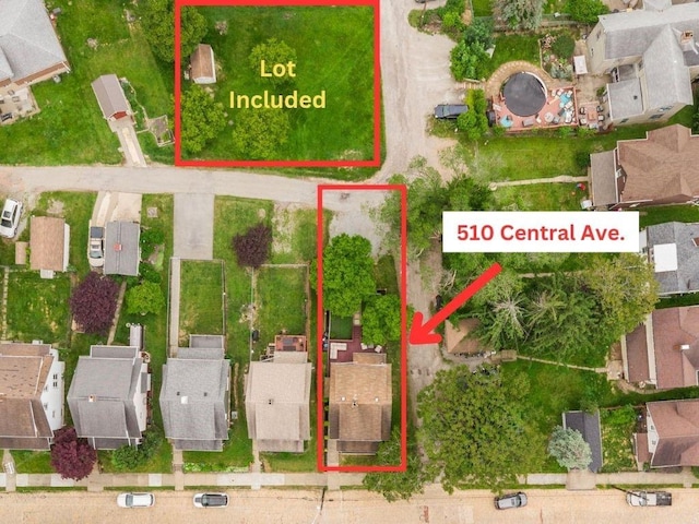 510 Central Ave E, Washington Boro, PA 15301 - aerial perspective of suburban area