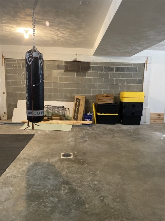 30 Wiggins Ln, South Union Twp, PA 15401 - garage with concrete block wall