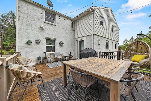 330 Earlwood Rd, Penn Hills, PA 15235 - wooden terrace with area for grilling and outdoor dining area
