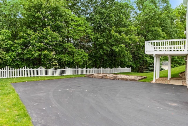 117 Trailside Ct, North Fayette, PA 15108 - view of patio / terrace featuring view of wooded area