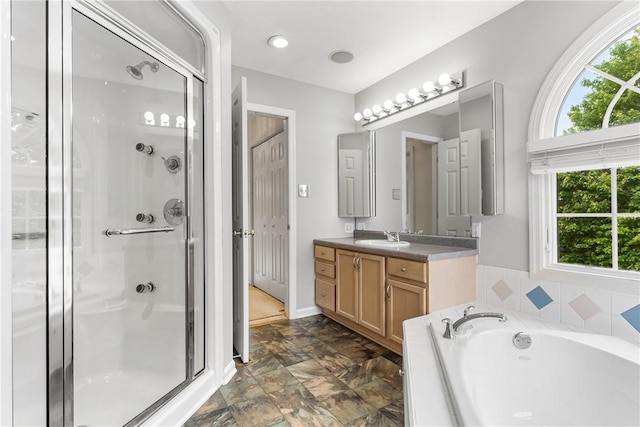 117 Trailside Ct, North Fayette, PA 15108 - full bath featuring a stall shower, vanity, and a bath