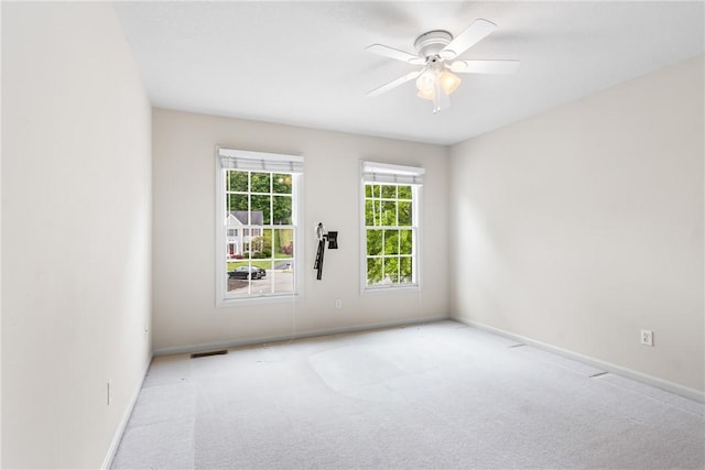 117 Trailside Ct, North Fayette, PA 15108 - unfurnished room featuring carpet, a ceiling fan, and baseboards