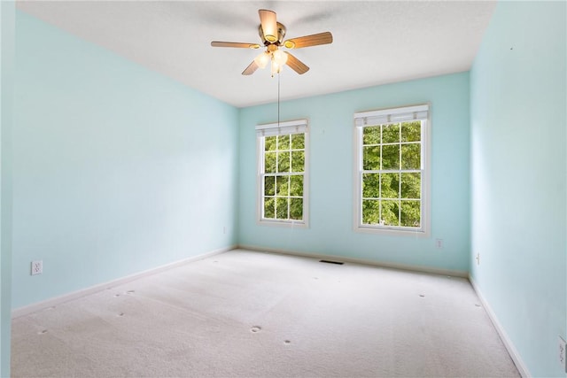 117 Trailside Ct, North Fayette, PA 15108 - carpeted empty room with a ceiling fan and baseboards