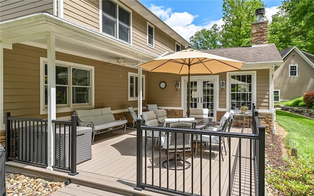 133 Miller Rd, Clinton Twp, PA 16055 - wooden terrace featuring an outdoor living space