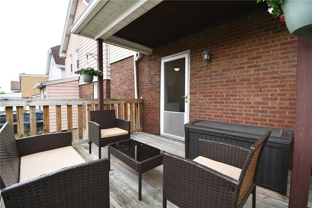 1312 Kelton Ave, Dormont, PA 15216 - wooden deck featuring an outdoor hangout area