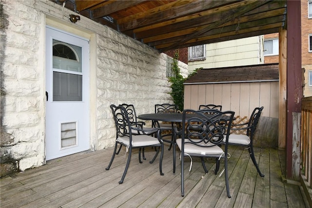 1312 Kelton Ave, Dormont, PA 15216 - wooden deck with outdoor dining area