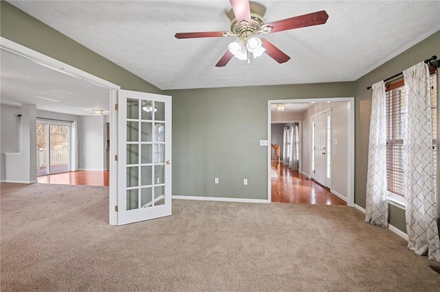 115 Tartan Dr, Hempfield Twp Wml, PA 15601 - empty room with carpet floors, baseboards, ceiling fan, and a textured ceiling