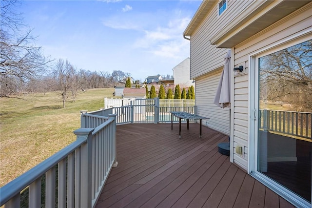 115 Tartan Dr, Hempfield Twp Wml, PA 15601 - wooden terrace with a lawn