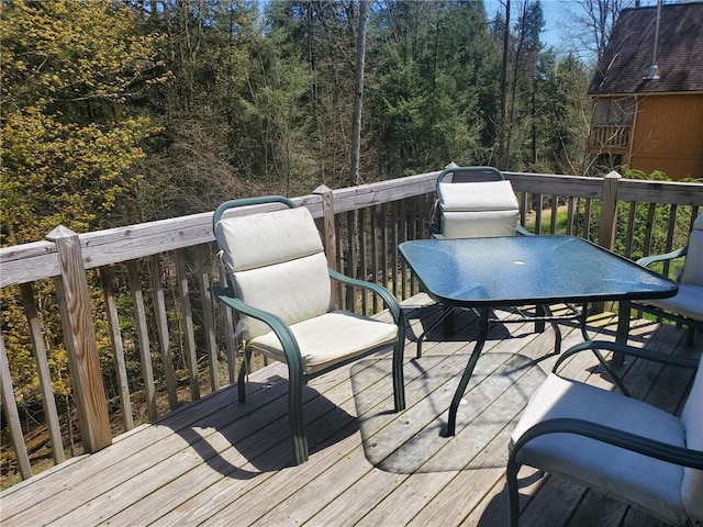 1997 Rock Hill Rd, Benezette, PA 15868 - view of wooden deck