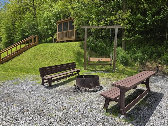 1997 Rock Hill Rd, Benezette, PA 15868 - surrounding community with a yard and a forest view