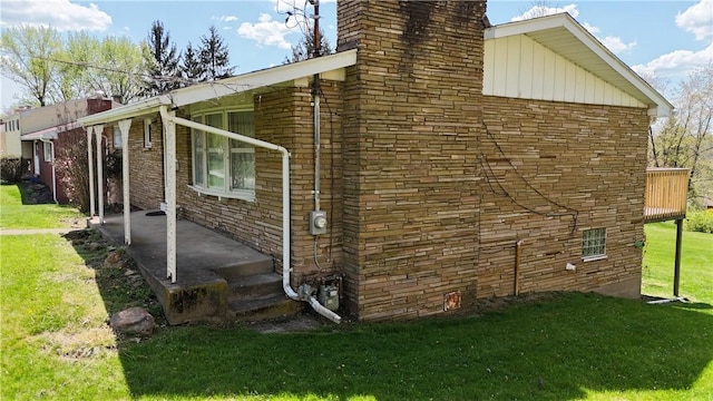 122 Burke Dr, Monroeville, PA 15146 - view of property exterior with a chimney and a yard