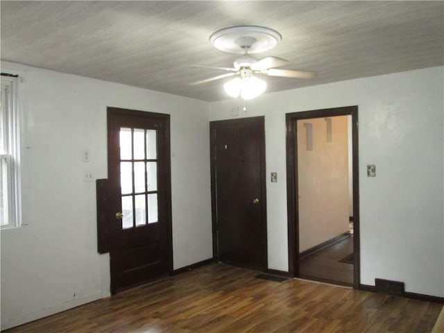 14051407 Brownsville Rd, Carrick, PA 15210 - entryway featuring a ceiling fan and wood finished floors