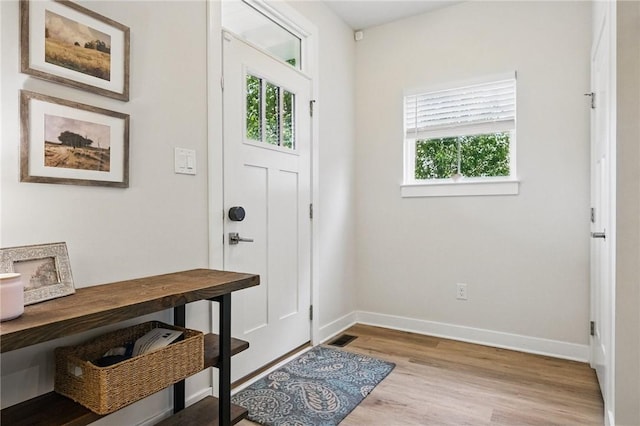 184 Bucktail Dr, Cranberry Twp, PA 16066 - entryway with plenty of natural light, wood finished floors, and baseboards