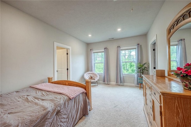 1703 Stevensan, Franklin Park, PA 15143 - bedroom with light carpet, recessed lighting, and baseboards
