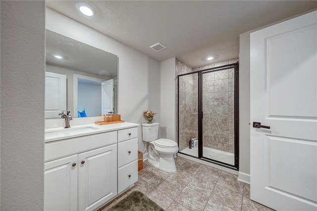 1703 Stevensan, Franklin Park, PA 15143 - full bath featuring vanity, toilet, a shower stall, baseboards, and recessed lighting