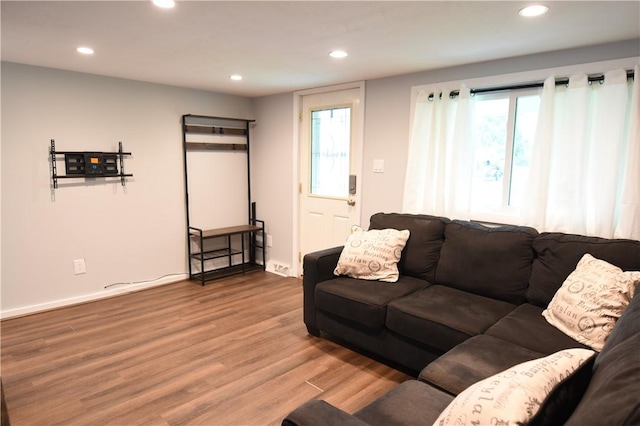 117 Oregon, Vandergrift Wml, PA 15690 - living area with recessed lighting, wood finished floors, plenty of natural light, and baseboards