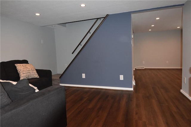 117 Oregon, Vandergrift Wml, PA 15690 - living area featuring wood finished floors, recessed lighting, and baseboards