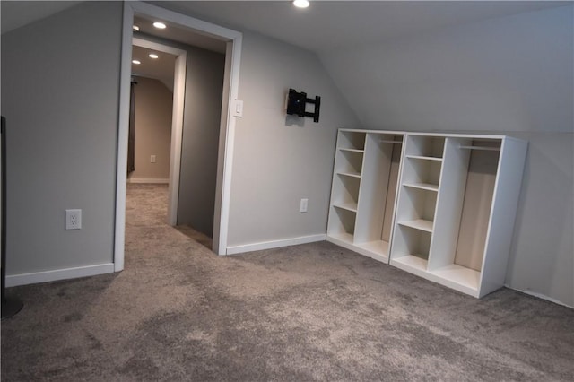 117 Oregon, Vandergrift Wml, PA 15690 - additional living space with carpet, recessed lighting, vaulted ceiling, and baseboards
