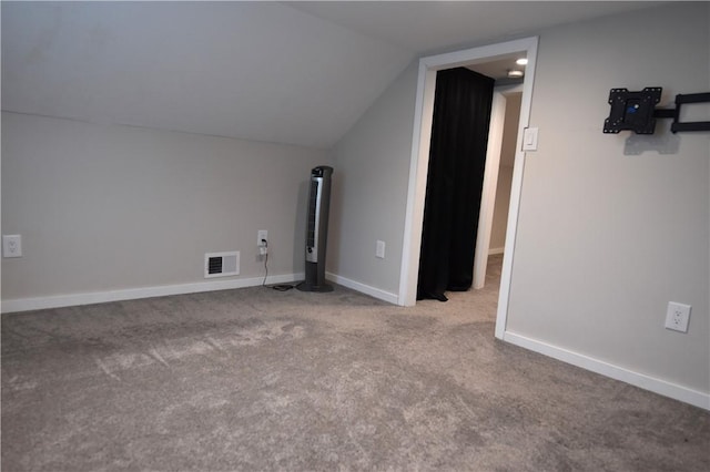 117 Oregon, Vandergrift Wml, PA 15690 - additional living space featuring vaulted ceiling, carpet floors, and baseboards