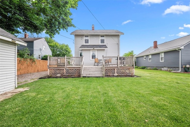 1217 Princeton Ave, Natrona Hts/Harrison Twp, PA 15065 - rear view of house with a wooden deck