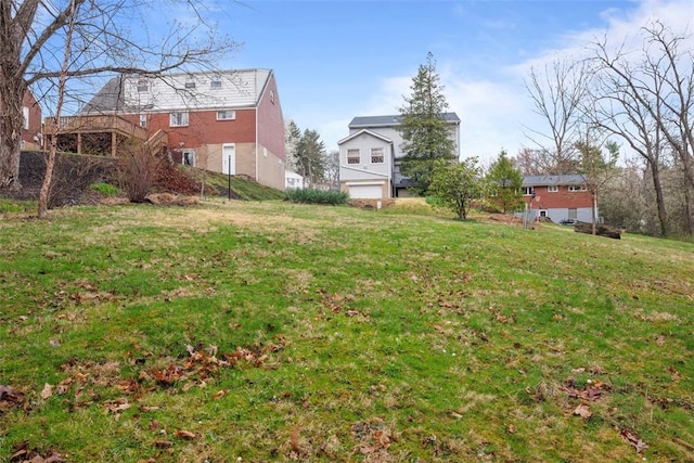 61 Ehle Ave, Kennedy Twp, PA 15108 - view of grassy yard with a garage