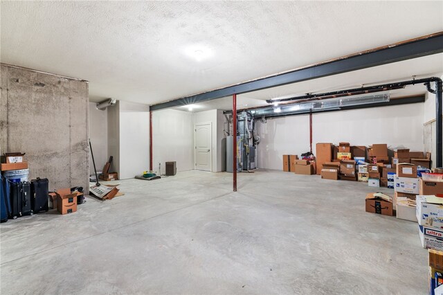 209 Lucca Ln, Upper St Clair, PA 15241 - unfinished basement with gas water heater and a textured ceiling