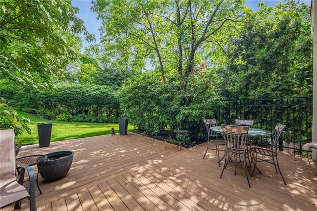 202 N Woodland Rd, Shadyside, PA 15232 - deck featuring a lawn and outdoor dining area