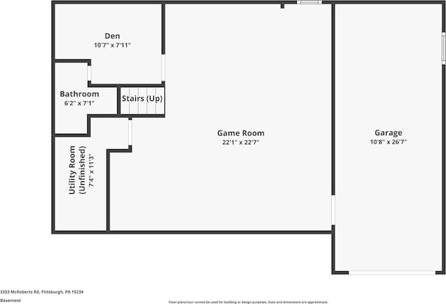 3353 Mcroberts Rd, Castle Shannon, PA 15234 - floor plan / room layout