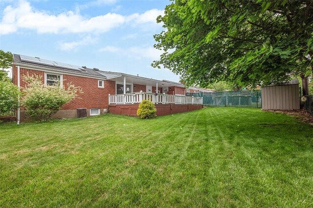 3353 Mcroberts Rd, Castle Shannon, PA 15234 - view of yard featuring a deck and central AC