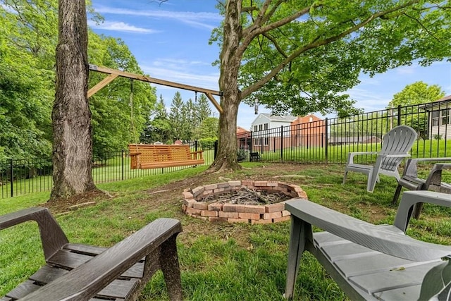 6003 Kingston Dr, Hopewell Twp Bea, PA 15001 - view of yard featuring a fire pit