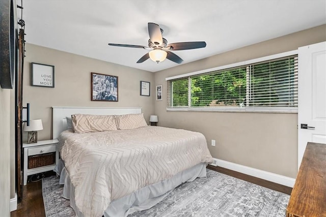 6003 Kingston Dr, Hopewell Twp Bea, PA 15001 - bedroom featuring wood finished floors, baseboards, and ceiling fan
