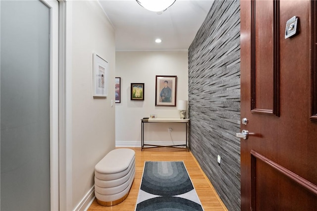 151 Fort Pitt Blvd Unit 1703, Downtown Pgh, PA 15222 - doorway to outside with light wood-style flooring, baseboards, and recessed lighting