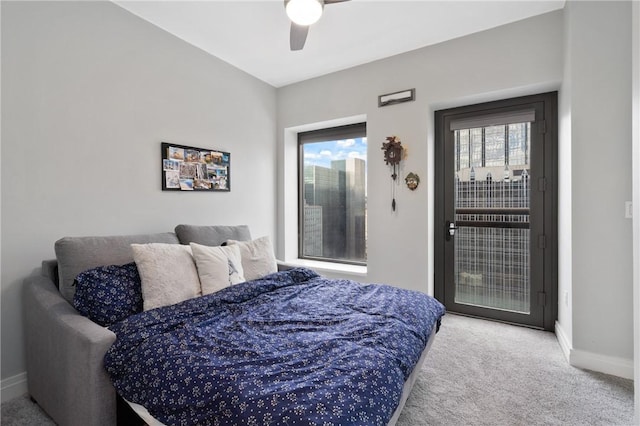 151 Fort Pitt Blvd Unit 1703, Downtown Pgh, PA 15222 - carpeted bedroom with baseboards and ceiling fan