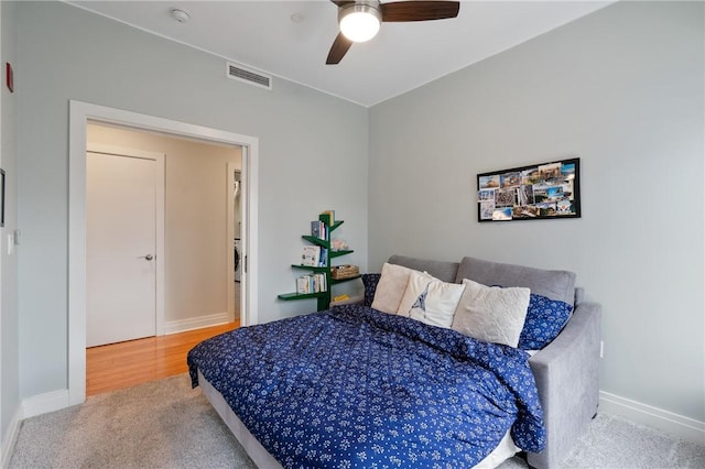 151 Fort Pitt Blvd Unit 1703, Downtown Pgh, PA 15222 - bedroom with carpet flooring, baseboards, and a ceiling fan