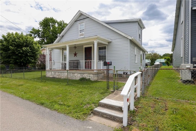 1019 Boulder St, California, PA 15419 - view of front of home featuring covered porch and central air condition unit