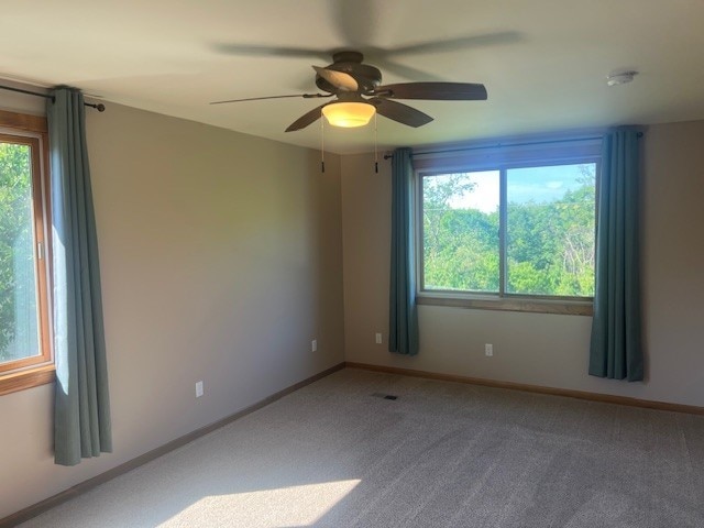 1320 High, Jefferson Hills, PA 15025 - empty room featuring healthy amount of natural light, ceiling fan, a smoke detector, and carpet