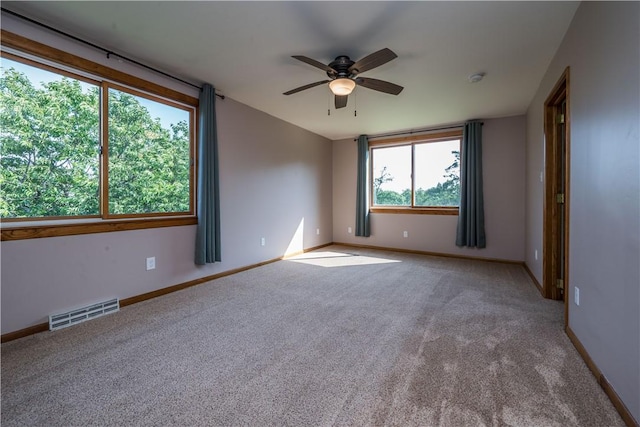 1320 High, Jefferson Hills, PA 15025 - spare room with carpet flooring, a ceiling fan, and a smoke detector