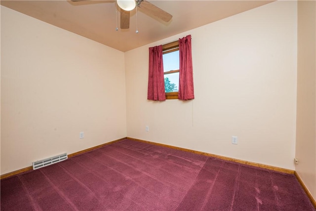 1320 High, Jefferson Hills, PA 15025 - spare room with a ceiling fan and dark colored carpet