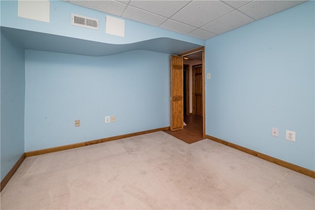 1320 High, Jefferson Hills, PA 15025 - empty room with carpet flooring and a drop ceiling