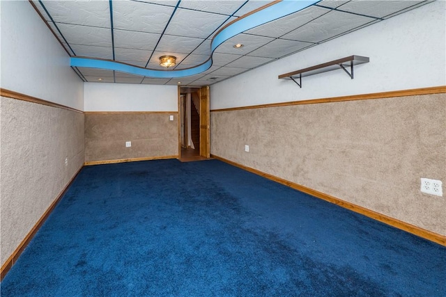 1320 High, Jefferson Hills, PA 15025 - carpeted spare room featuring a drop ceiling and a wainscoted wall