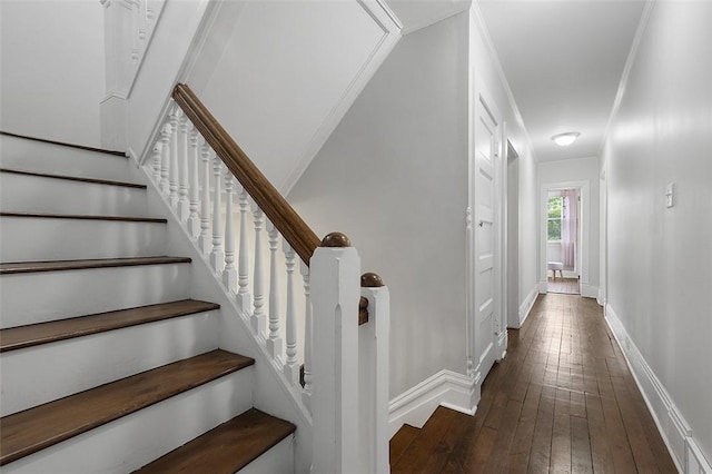 194 Beaver St, Beaver, PA 15009 - stairs featuring hardwood / wood-style flooring and baseboards