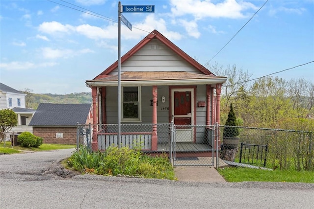 1458 Isoline, Sheraden, PA 15204 - view of front of house featuring covered porch and a gate