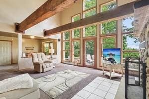 929 Al Smith Dr, Kennedy Twp, PA 15136 - sunroom / solarium featuring healthy amount of natural light and beamed ceiling