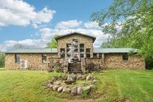 929 Al Smith Dr, Kennedy Twp, PA 15136 - rear view of property with a lawn and stone siding