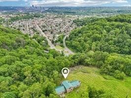 929 Al Smith Dr, Kennedy Twp, PA 15136 - drone / aerial view of a heavily wooded area