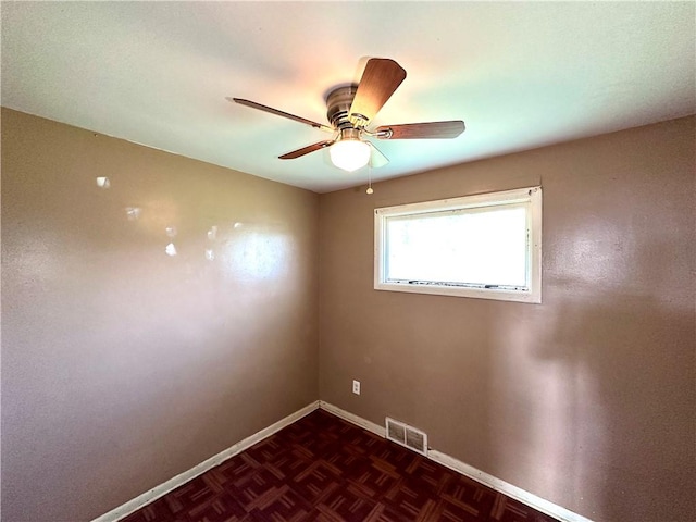 3406 New Castle, West Middlesex Boro, PA 16159 - spare room with baseboards and ceiling fan