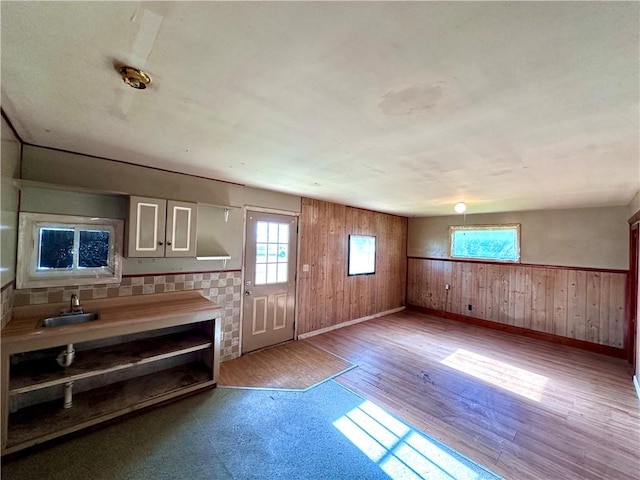 3406 New Castle, West Middlesex Boro, PA 16159 - foyer with wood finished floors, baseboards, and wood walls