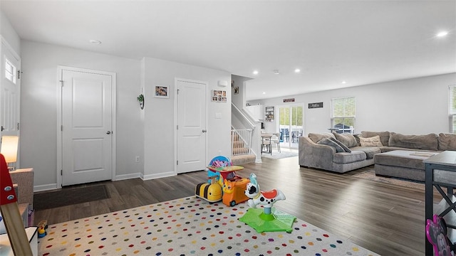 420 Fosse Ct, Harmony Boro But, PA 16037 - game room featuring wood finished floors and recessed lighting