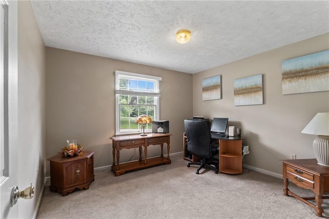 763 Chapel Rd, Center Twp Bea, PA 15001 - home office featuring carpet flooring, baseboards, and a textured ceiling