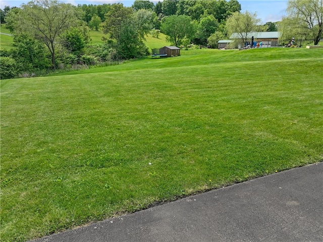 763 Chapel Rd, Center Twp Bea, PA 15001 - view of grassy yard with view of wooded area